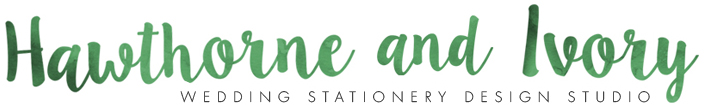 Custom Made and Bespoke Wedding Stationery - Hawthorne and Ivory Design Studio Liverpool